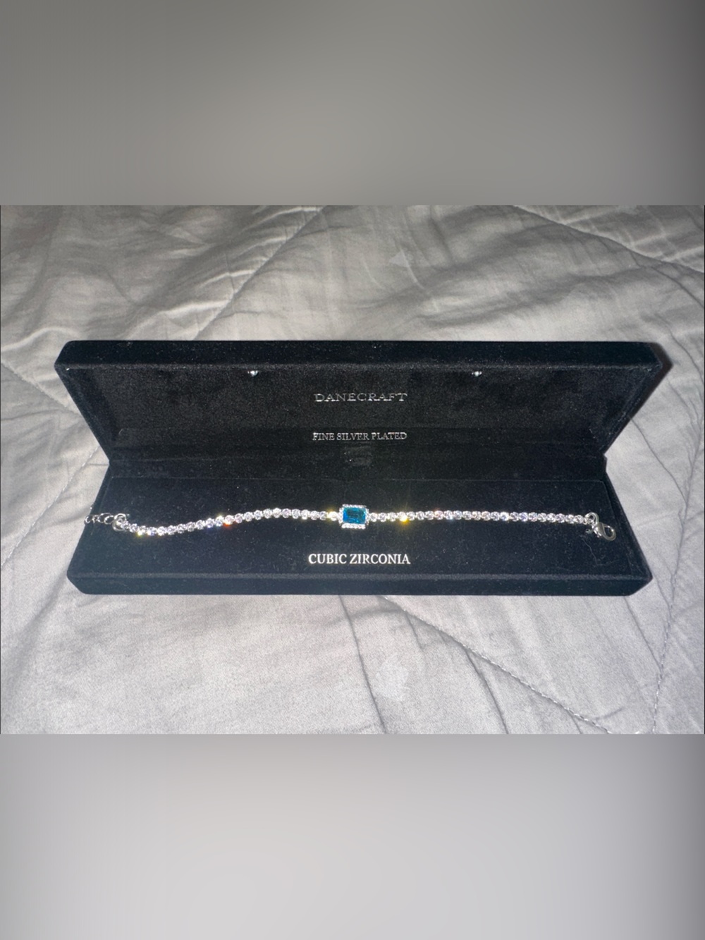 Blue Cubic Zirconia Tennis Bracelet - NWT